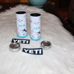 2 Yeti, Slim Insert Stash Cans Hideaway Tall Coaster  Limited  Edition NWOT